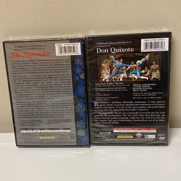 The Nutcracker & Don Quixote Ballets by Mikhail Baryshnikov & Kirkland DVD’s - Picture 2 of 4